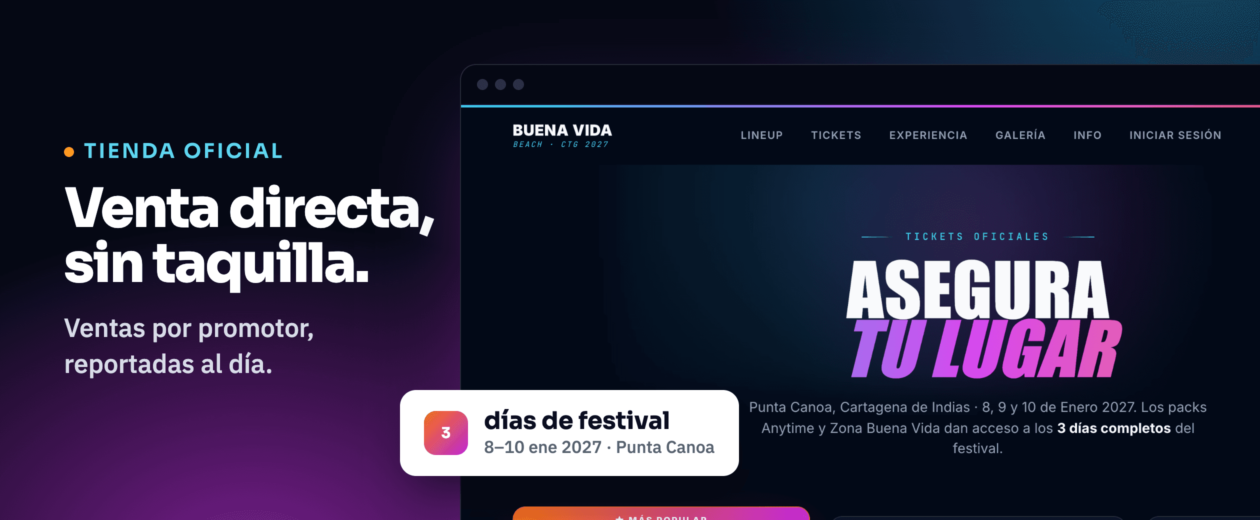 Buena Vida Beach ticket store